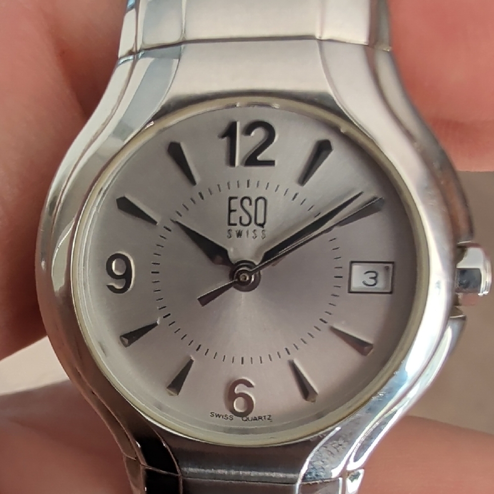 ESQ Movado Silver Quartz Watch